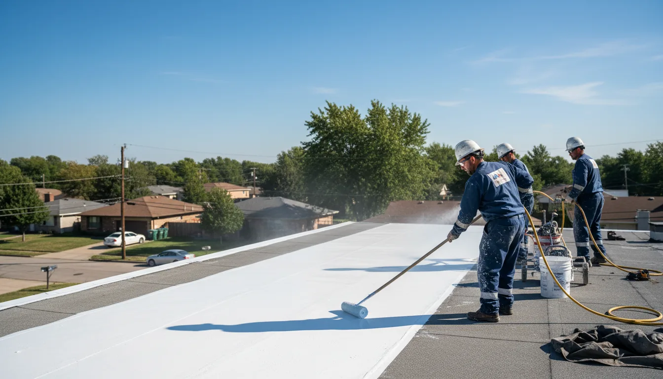 Commercial roof coating in Drums, PA near me